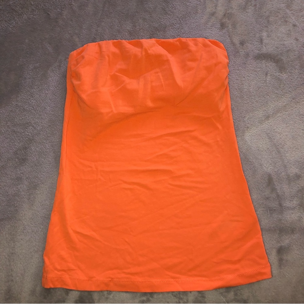 H&M orange sleeveless tube top, shirt